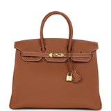 Hermes Birkin 35 Gold Togo Gold Hardware