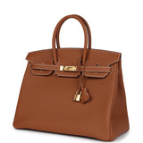 Hermes Birkin 35 Gold Togo Gold Hardware