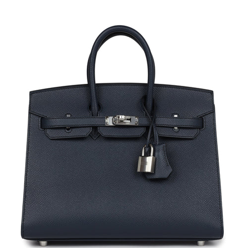 Hermes Birkin 25 Bleu Indigo Epsom Palladium Hardware