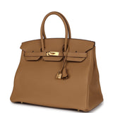 Hermes Birkin 35 Biscuit Togo Gold Hardware