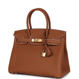 Hermes Birkin 30 Gold Togo Gold Hardware