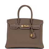 Hermes Birkin 30 Etoupe Togo Gold Hardware