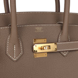 Hermes Birkin 30 Etoupe Togo Gold Hardware