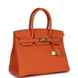 Hermes Birkin 30 Orange Togo Gold Hardware