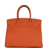 Hermes Birkin 30 Orange Togo Gold Hardware