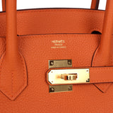 Hermes Birkin 30 Orange Togo Gold Hardware