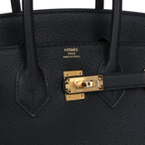 Hermes Birkin 25 Black Togo Gold Hardware