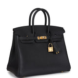 Hermes Birkin 25 Black Togo Gold Hardware