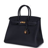 Hermes Birkin 35 Bleu Nuit Togo Gold Hardware