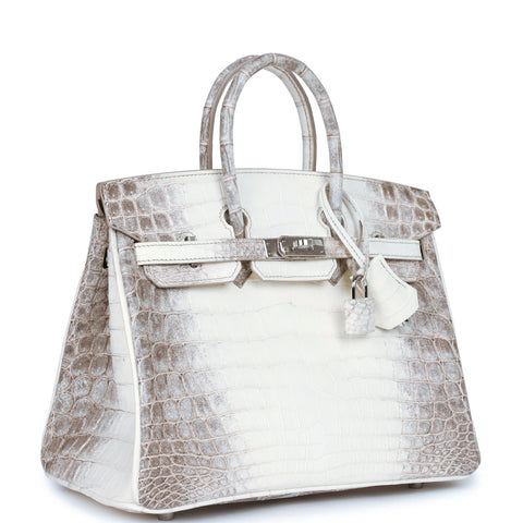 Hermes Birkin 25 Himalaya Niloticus Crocodile Palladium Hardware