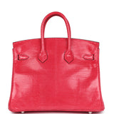 Hermes Birkin 25 Rose Extreme Varanus Niloticus Lizard Palladium Hardware