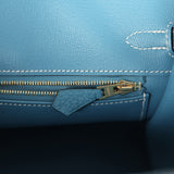 Hermes Birkin 25 Blue Jean Togo Gold Hardware