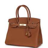 Hermes Birkin 30 Gold Togo Gold Hardware