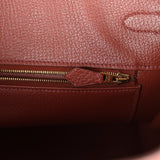 Pre-owned Hermes Birkin 35 Rouge H Togo Gold Hardware