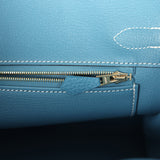 Hermes Birkin 30 Blue Jean Togo Gold Hardware