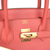 Pre-owned Hermes Birkin 30 Flamingo Epsom Gold Hardware