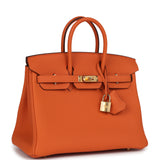 Hermes Birkin 25 Orange Togo Gold Hardware