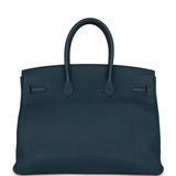 Hermes Birkin 35 Vert Rousseau Togo Gold Hardware