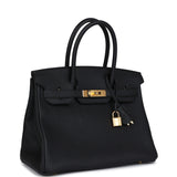 Hermes Birkin 30 Black Togo Gold Hardware