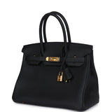 Hermes Birkin 30 Black Togo Gold Hardware