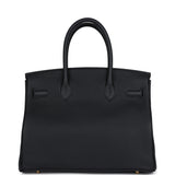 Hermes Birkin 30 Black Togo Gold Hardware