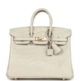 Hermes Birkin 25 Beton Matte Alligator Gold Hardware