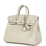 Hermes Birkin 25 Beton Matte Alligator Gold Hardware