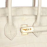 Hermes Birkin 25 Beton Matte Alligator Gold Hardware