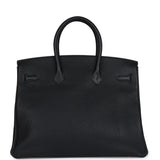 Pre-owned Hermes Birkin 35 Black Togo Gold Hardware