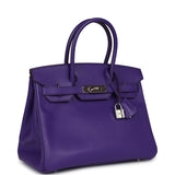 Pre-owned Hermes Birkin 30 Crocus Epsom Palladium Hardware