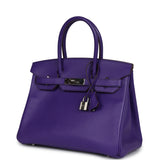 Pre-owned Hermes Birkin 30 Crocus Epsom Palladium Hardware