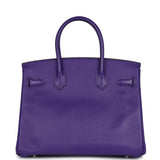 Pre-owned Hermes Birkin 30 Crocus Epsom Palladium Hardware