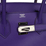 Pre-owned Hermes Birkin 30 Crocus Epsom Palladium Hardware