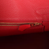 Pre-owned Hermes Birkin 30 Rouge Casaque Epsom Gold Hardware