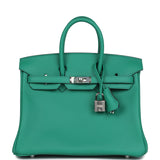 Hermes Birkin 25 Vert Vertigo Verso Swift Palladium Hardware