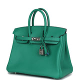 Hermes Birkin 25 Vert Vertigo Verso Swift Palladium Hardware