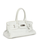 Pre-owned Hermes Shoulder Birkin 42 JPG White Clemence Palladium Hardware