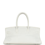 Pre-owned Hermes Shoulder Birkin 42 JPG White Clemence Palladium Hardware