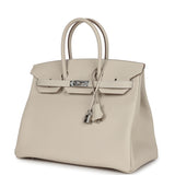 Hermes Birkin 35 Craie Togo Palladium Hardware