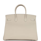 Hermes Birkin 35 Craie Togo Palladium Hardware