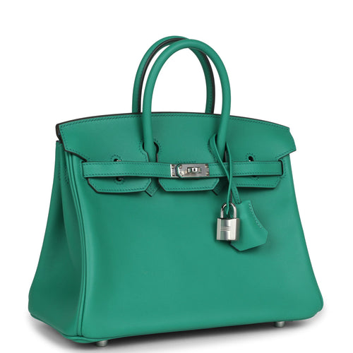 Hermes Birkin 25 Vert Vertigo Verso Swift Palladium Hardware