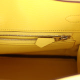 Hermes Birkin 25 Jaune Citron Ostrich Palladium Hardware