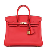 Hermes Birkin 25 Rouge De Coeur Jonathan Gold Hardware