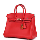 Hermes Birkin 25 Rouge De Coeur Jonathan Gold Hardware