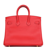 Hermes Birkin 25 Rouge De Coeur Jonathan Gold Hardware