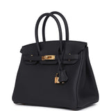 Hermes Birkin 30 Black Togo Gold Hardware