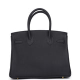 Hermes Birkin 30 Black Togo Gold Hardware