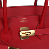 Hermes Birkin 35 Rouge Casaque Epsom Gold Hardware