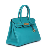 Hermes Birkin 30 Bleu Paon Epsom Gold Hardware