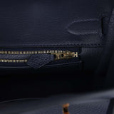 Hermes Birkin 30 Bleu Nuit Togo Gold Hardware